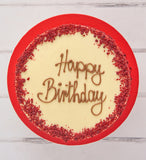 レッドベルベットケーキ トップデザイン クリームチーズフロスティング　誕生日