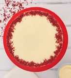 レッドベルベットケーキ トップデザイン クリームチーズフロスティング